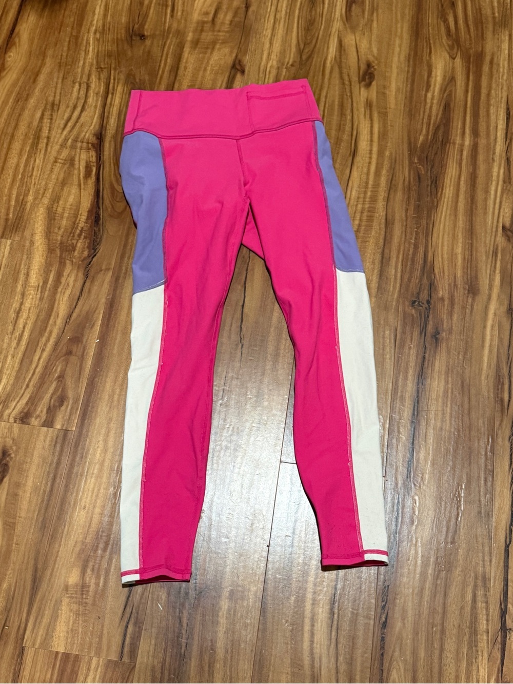 Fabletics PowerHold Leggings Colorblock Pink Small